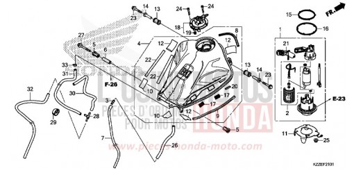 RESERVOIR A CARBURANT (CRF250RL/RLA) CRF250RLAJ de 2018